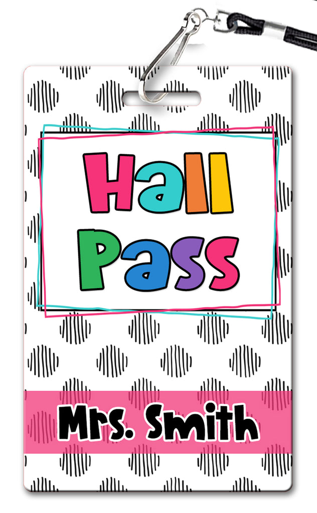 Black, White, and Brights Hall Pass Set by Joey Udovich