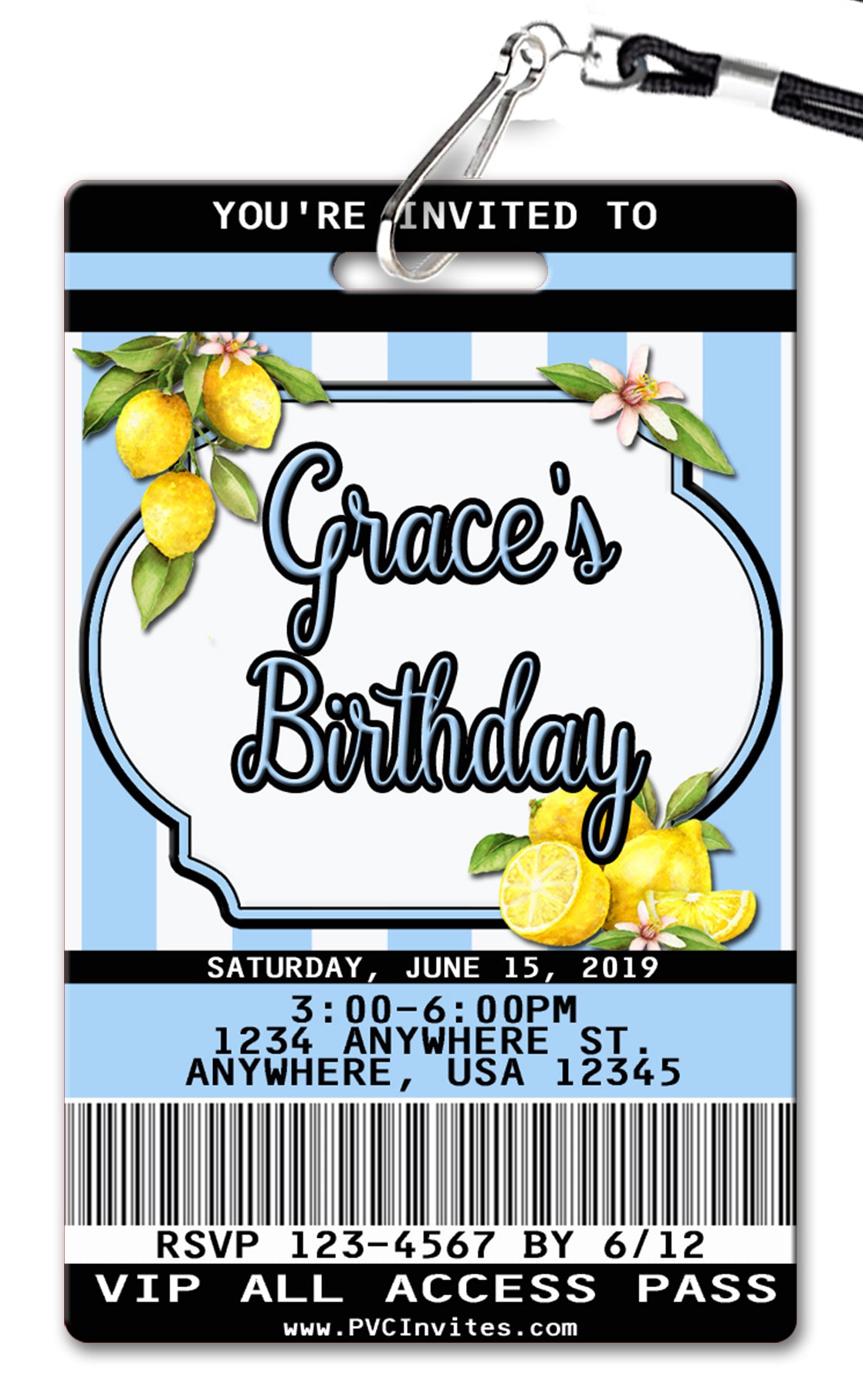 Lemons Birthday Invitation