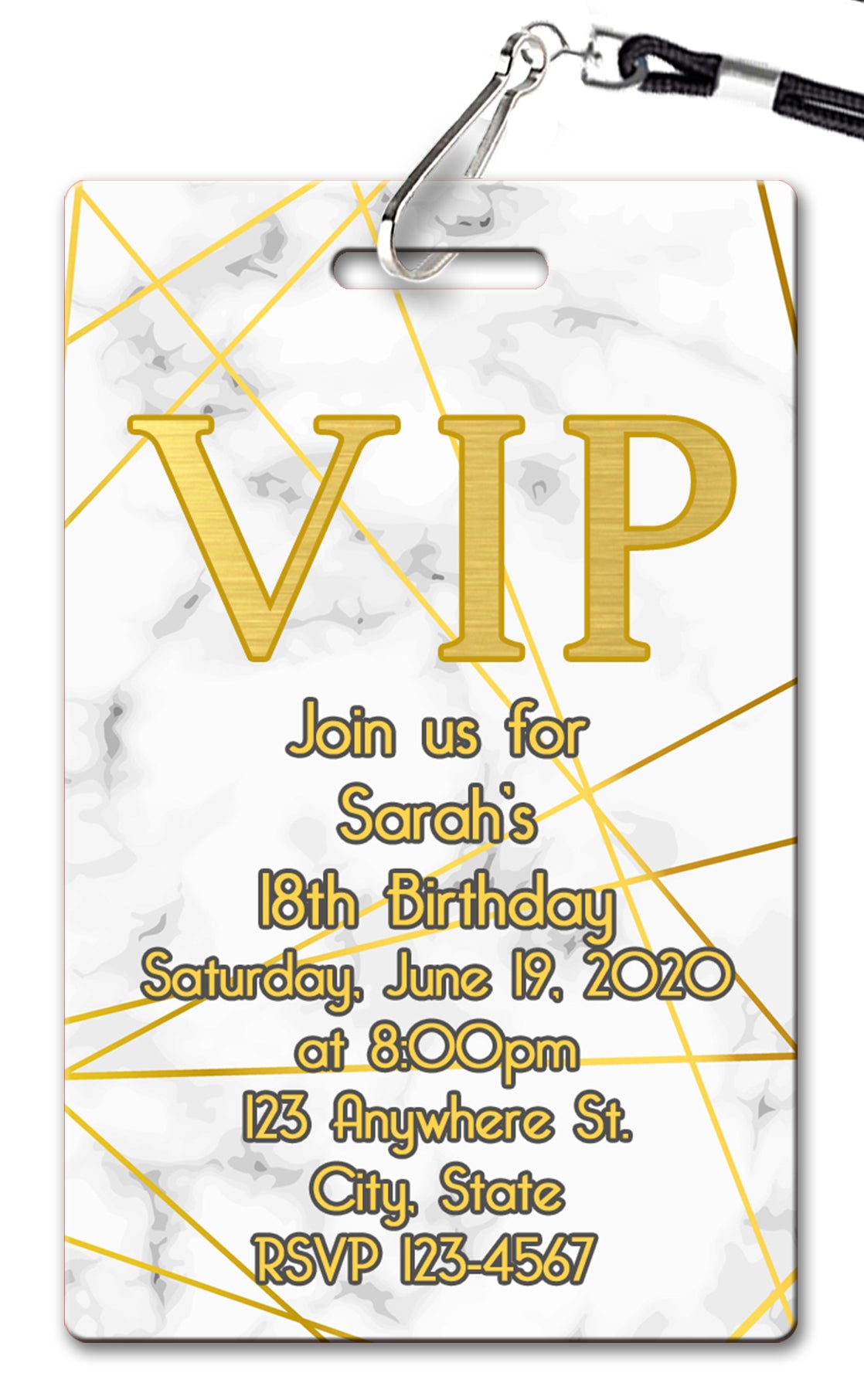 Marble Birthday Invitation