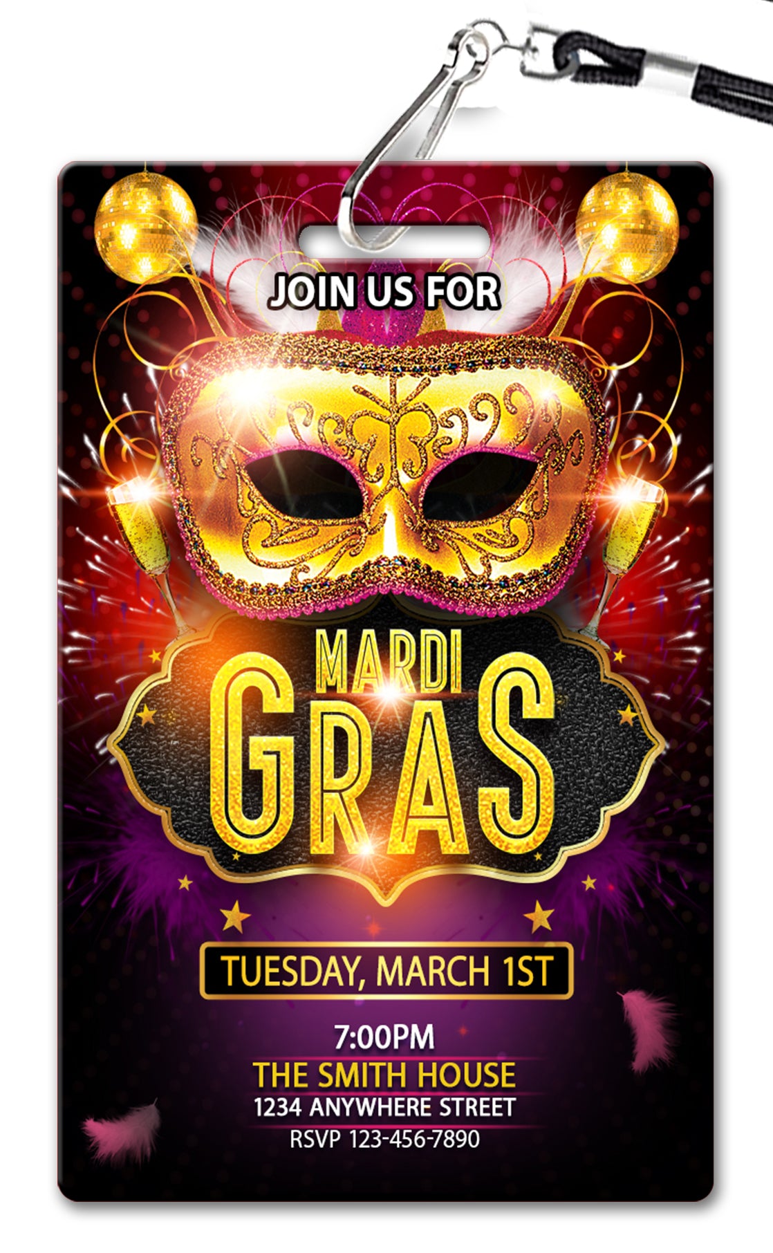 Mardi Gras Invitation