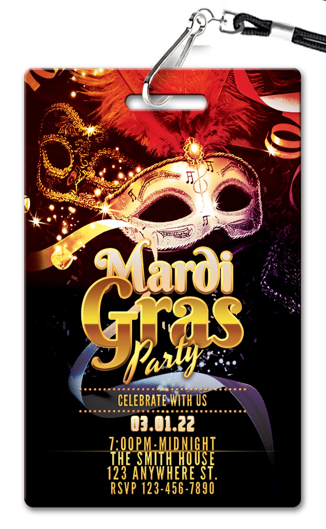 Mardi Gras Invitation