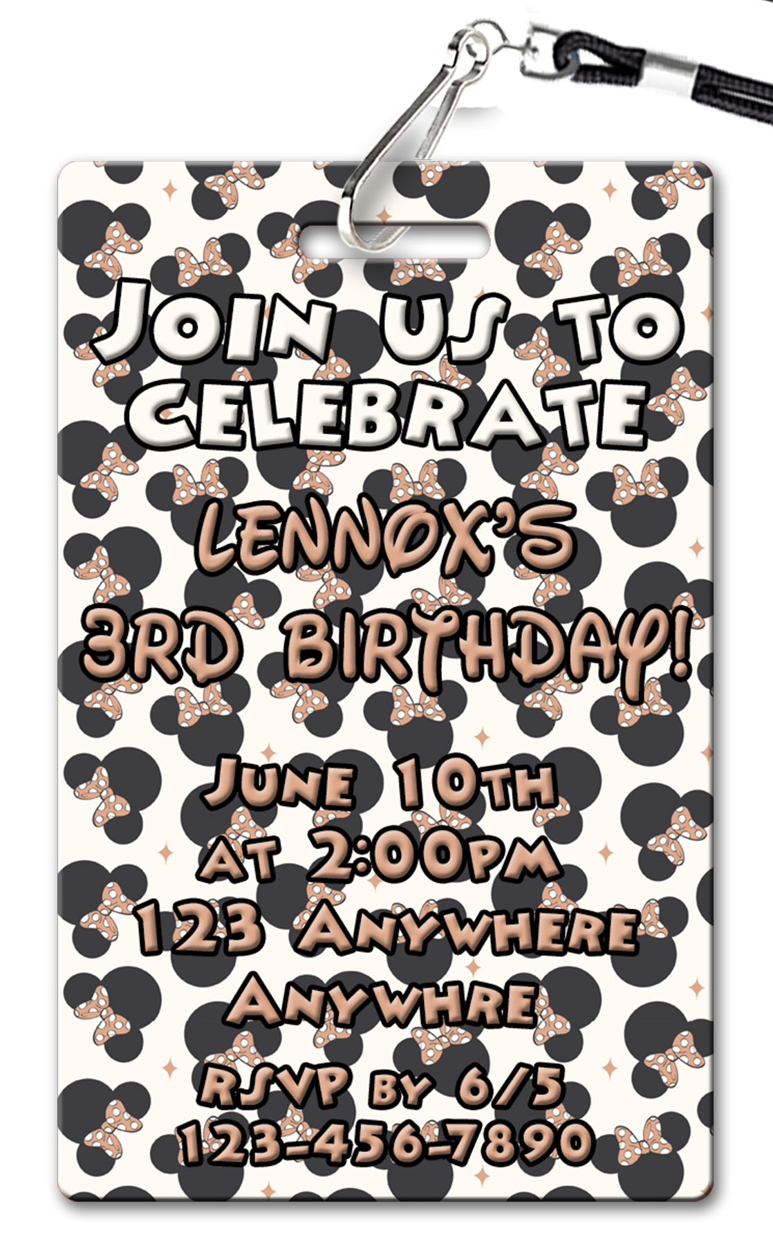 Minnie Mouse Birthday Invitation