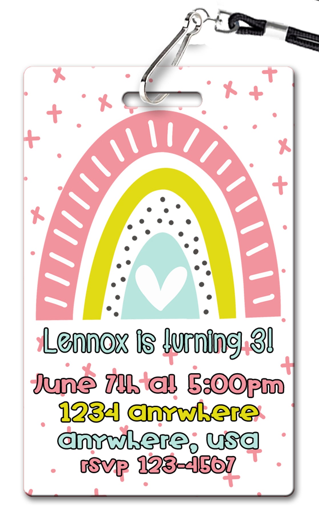 Rainbow Birthday Invitation