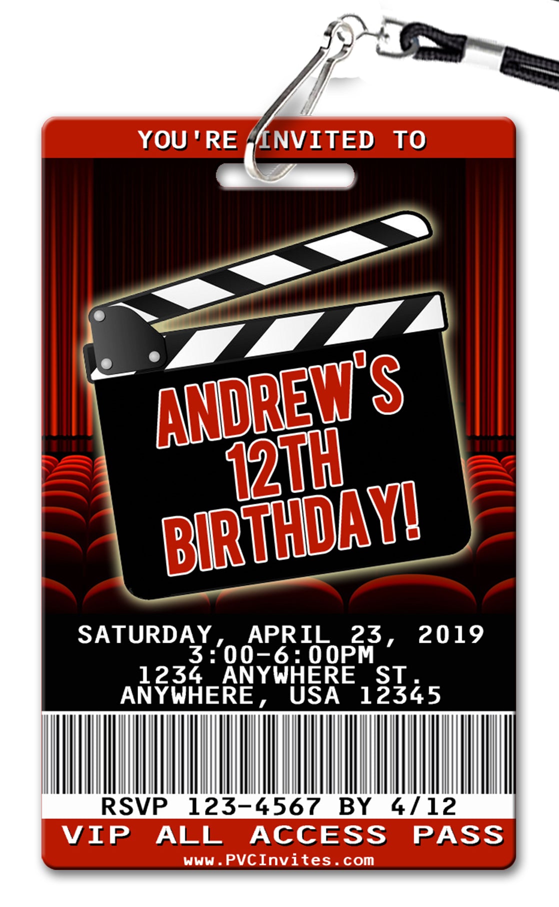 Movie Birthday Invitation