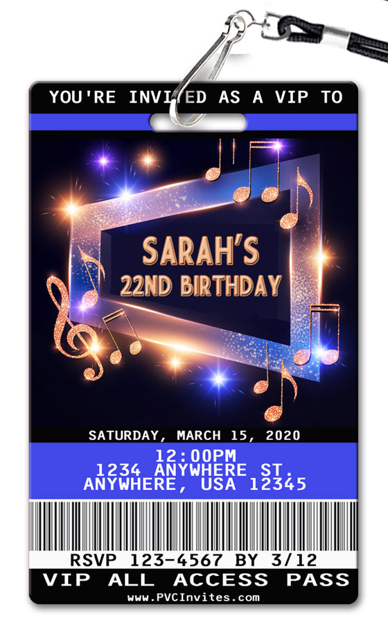 Music Birthday Invitation