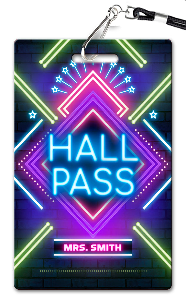 Neon Hall Passes (Set of 10)