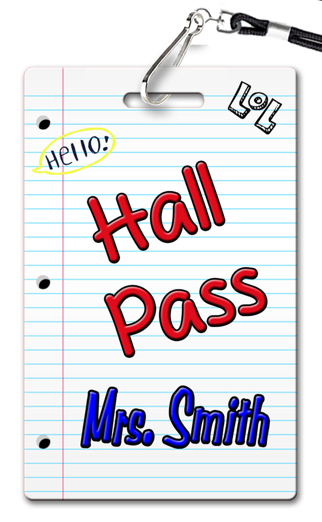 Notebook Hall Passes (Set of 10)