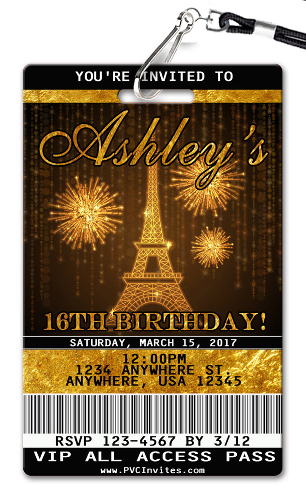 Paris Birthday Invitation