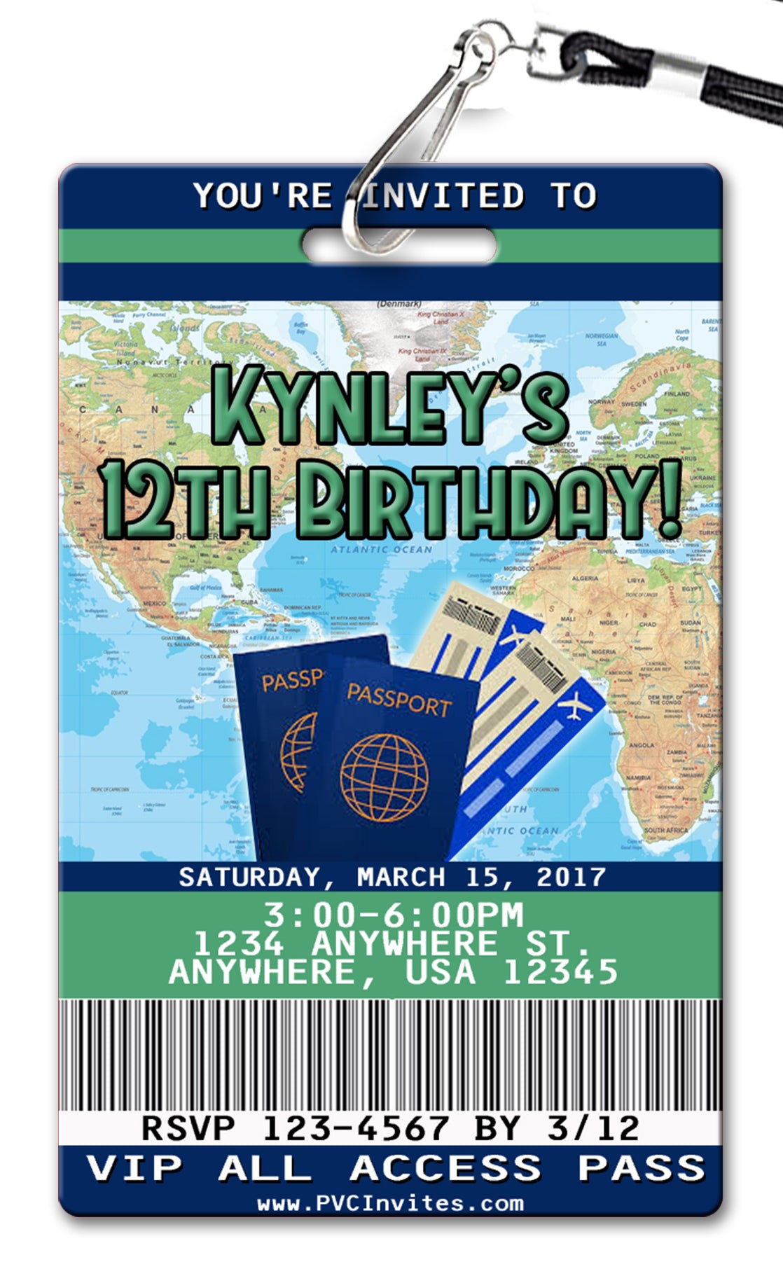 Passport Birthday Invitation