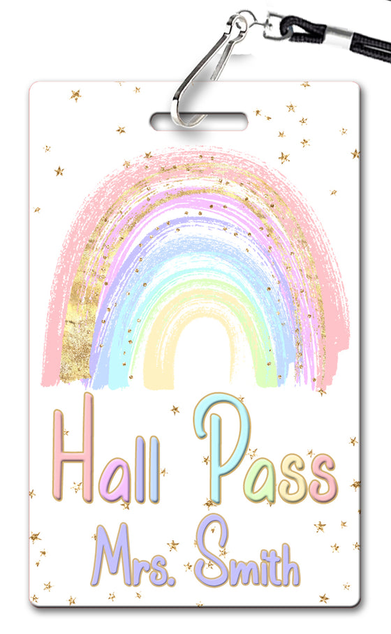 Pastel Rainbow Hall Passes (Set of 10)