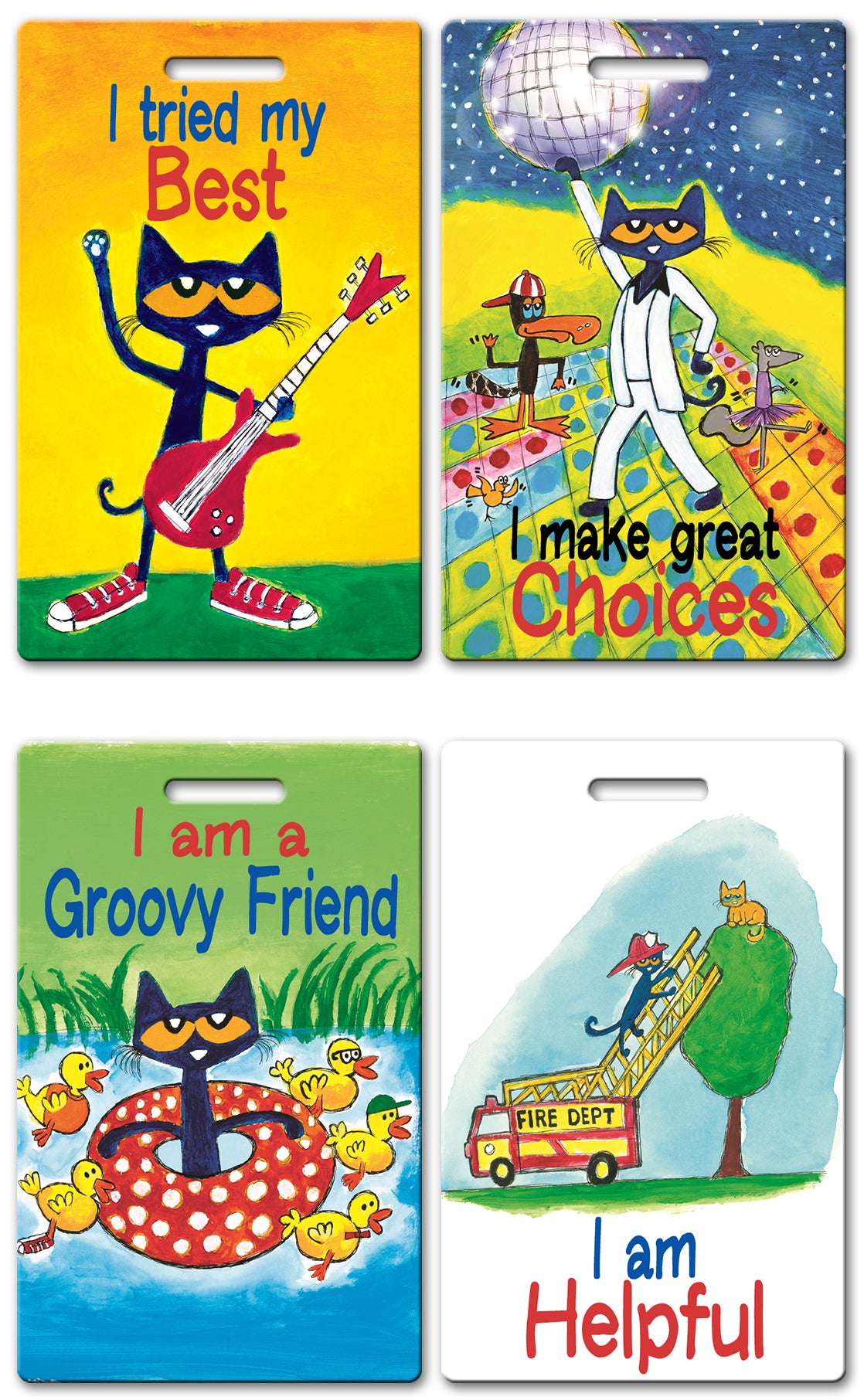 Pete the Cat Theme Brag Tags (Set of 8)