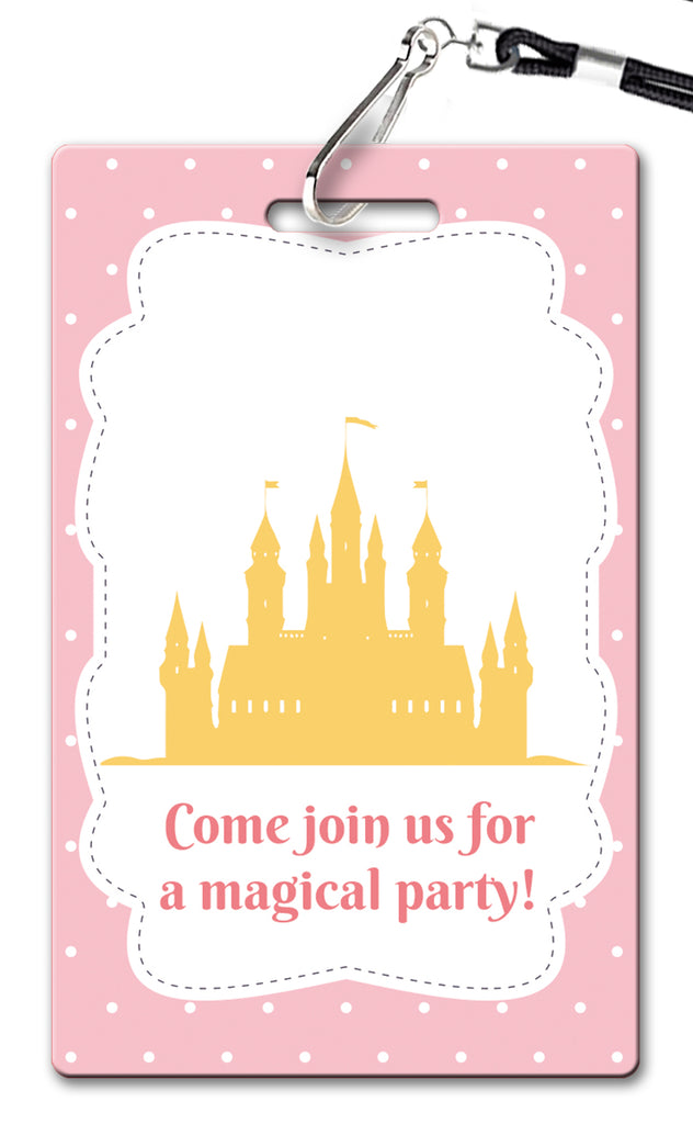 Pink Castle Birthday Invitation