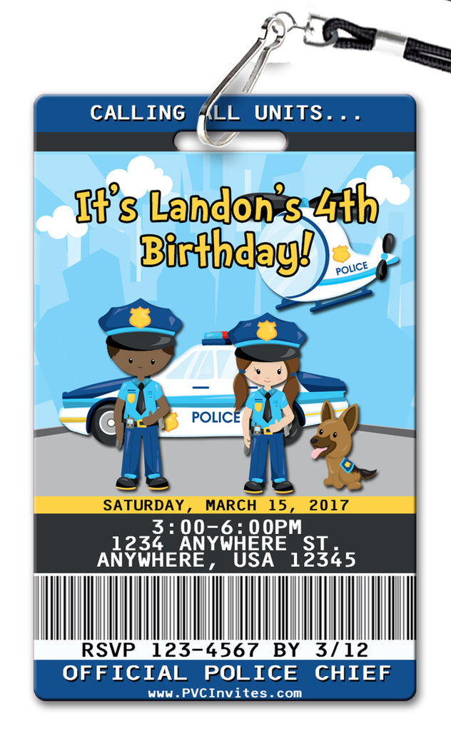 Police Birthday Invitation