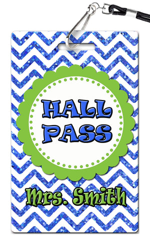 Preppy Chevron Hall Passes (Set of 10)