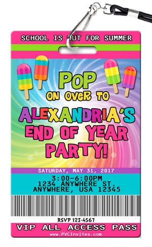 Popsicle Birthday Invitation