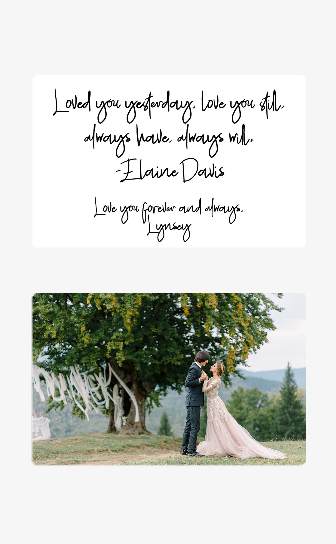 Wallet Love Cards Loved You Yesterday