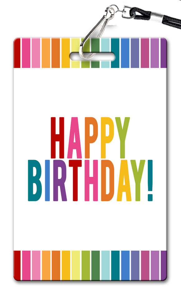 Rainbow Lines Birthday Invitation
