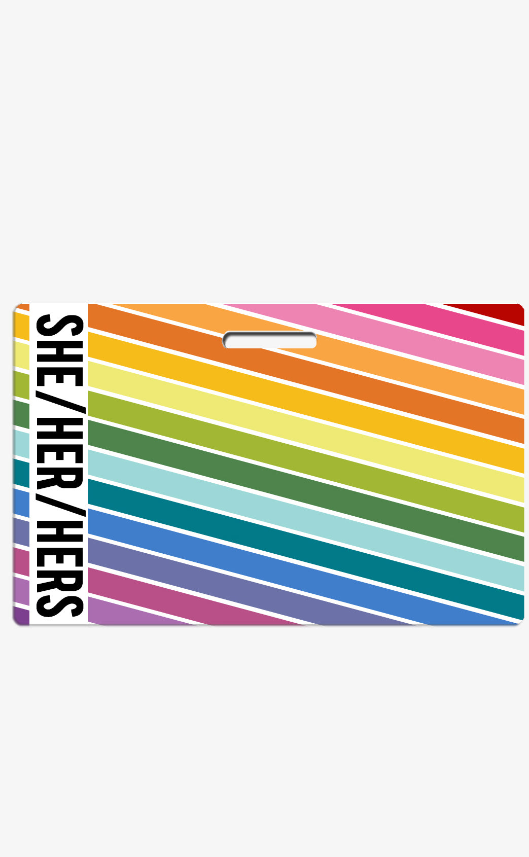 Rainbow Pronouns Badge Buddy