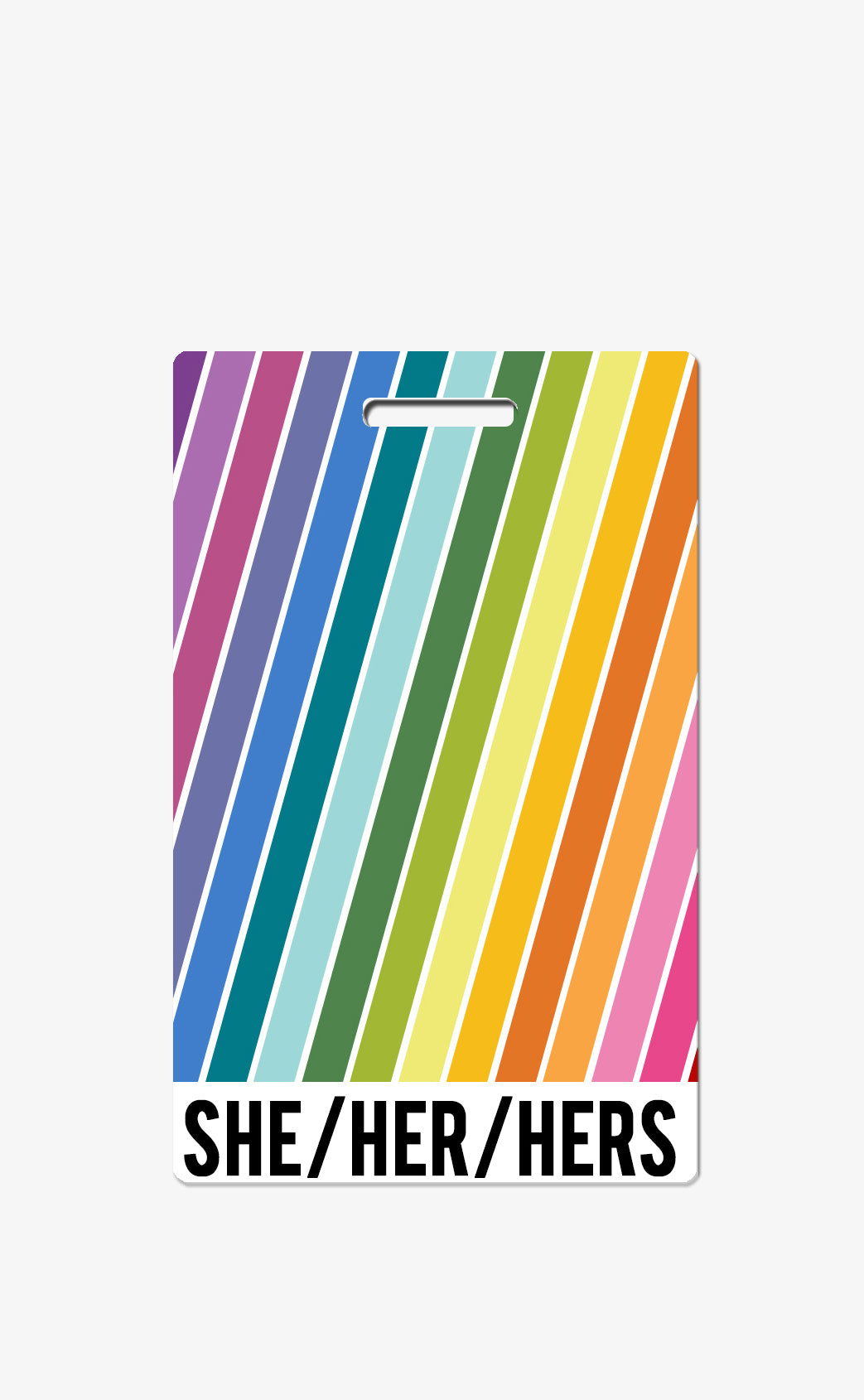 Rainbow Pronouns Badge Buddy