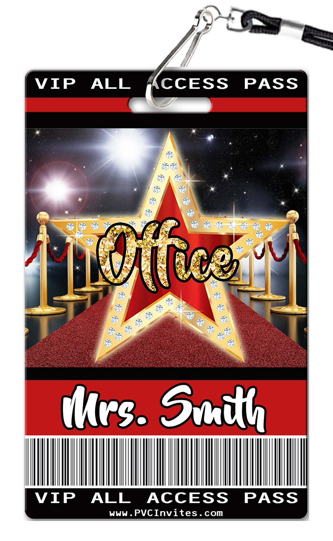 Red Carpet Hall Passes (Set of 10)
