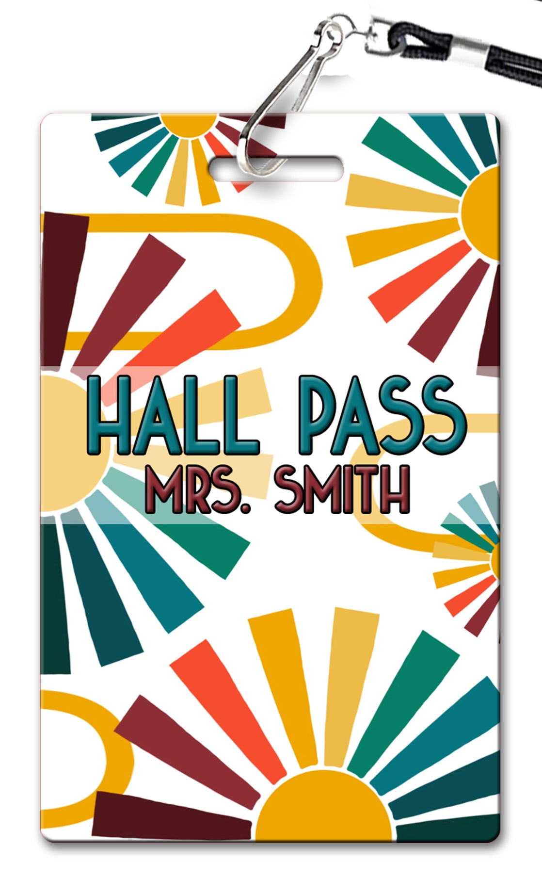 Retro Rainbow Hall Passes (Set of 10)