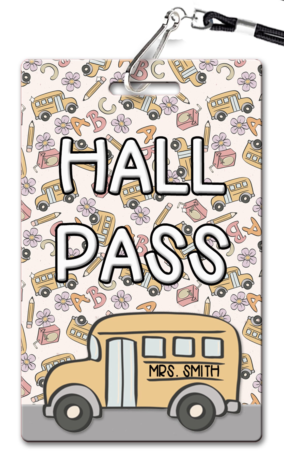 School Bus Hall Passes (Set of 10)