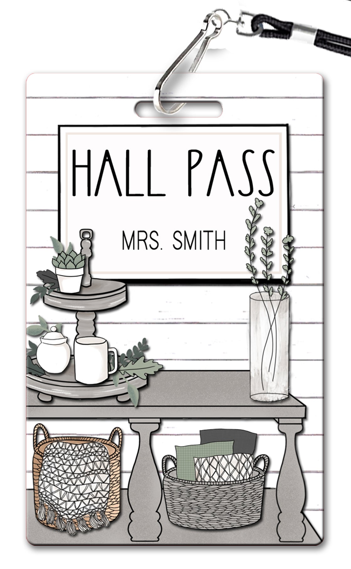 Shabby Chic Hall Passes (Set of 10)
