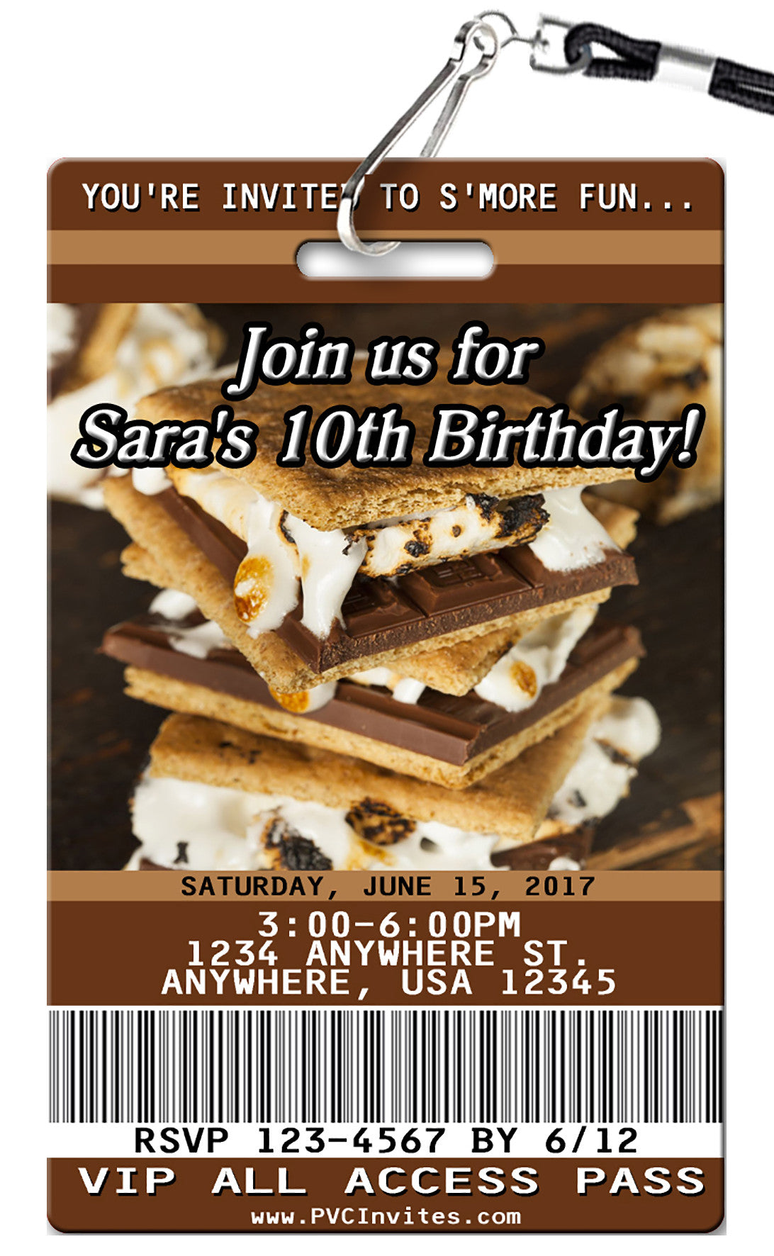 S'mores Birthday Invitation