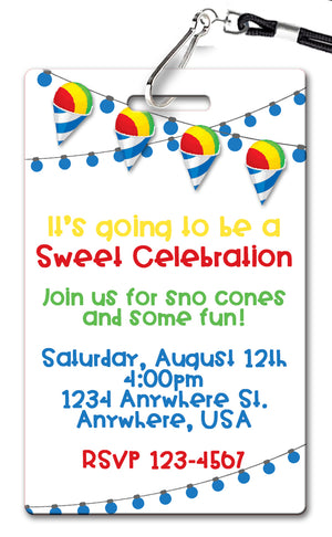 Sno Cone Party Invitation