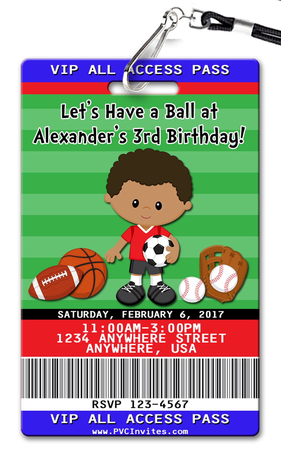 Sports Birthday Invitation