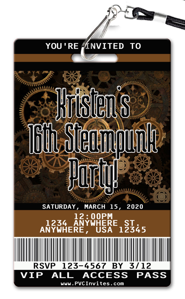 Steampunk Birthday Invitation