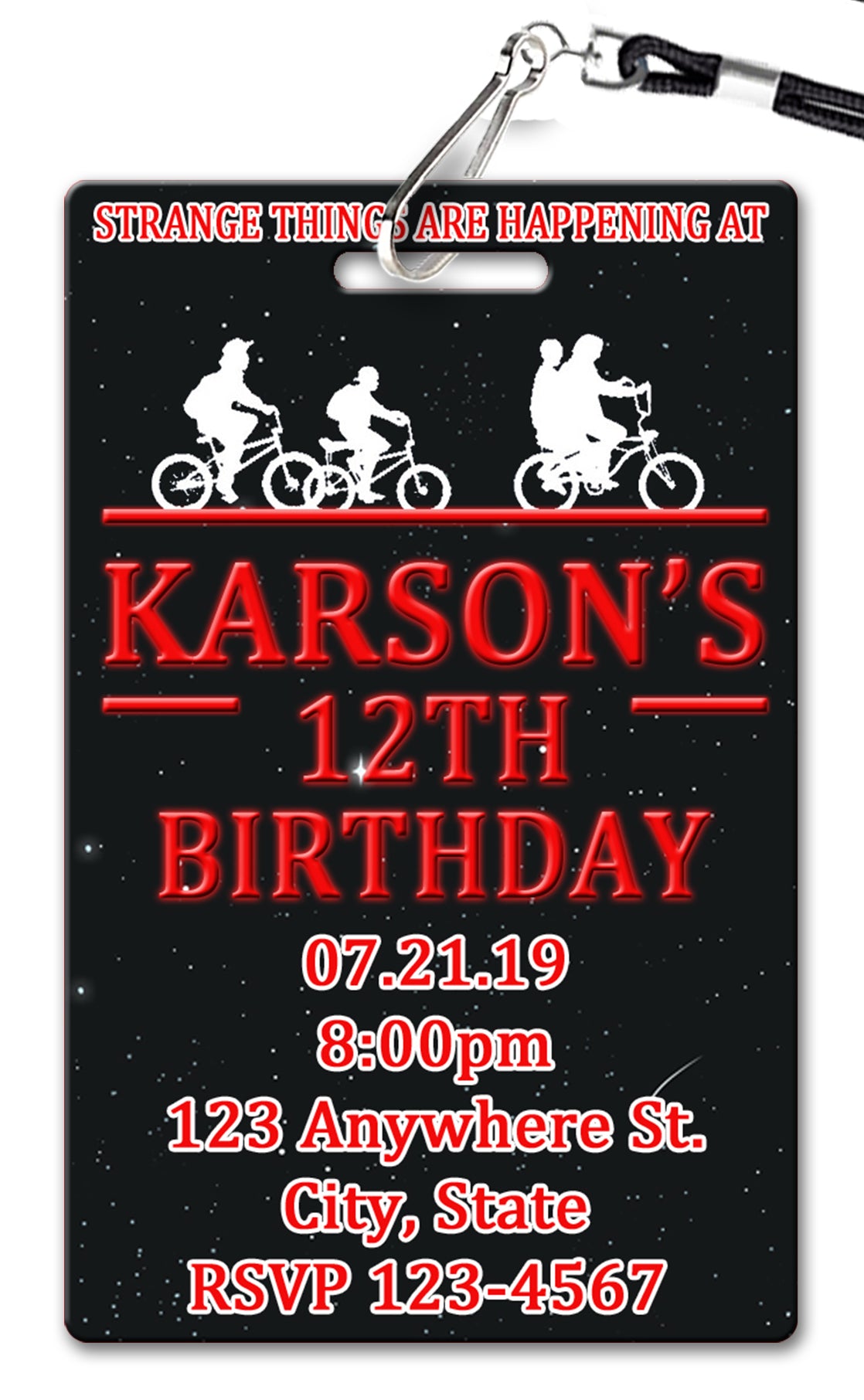 Strange Things Birthday Invitation