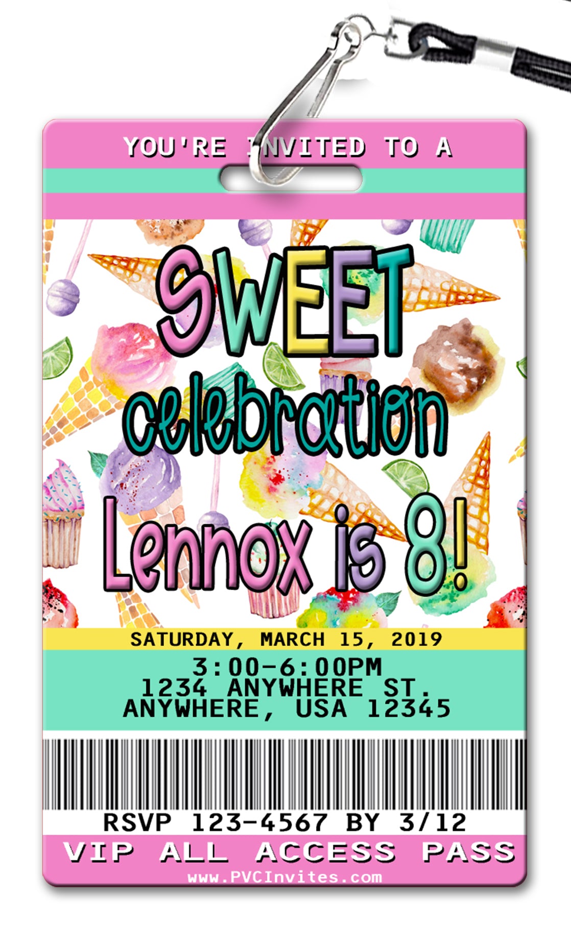 Sweet Treats Birthday Invitation