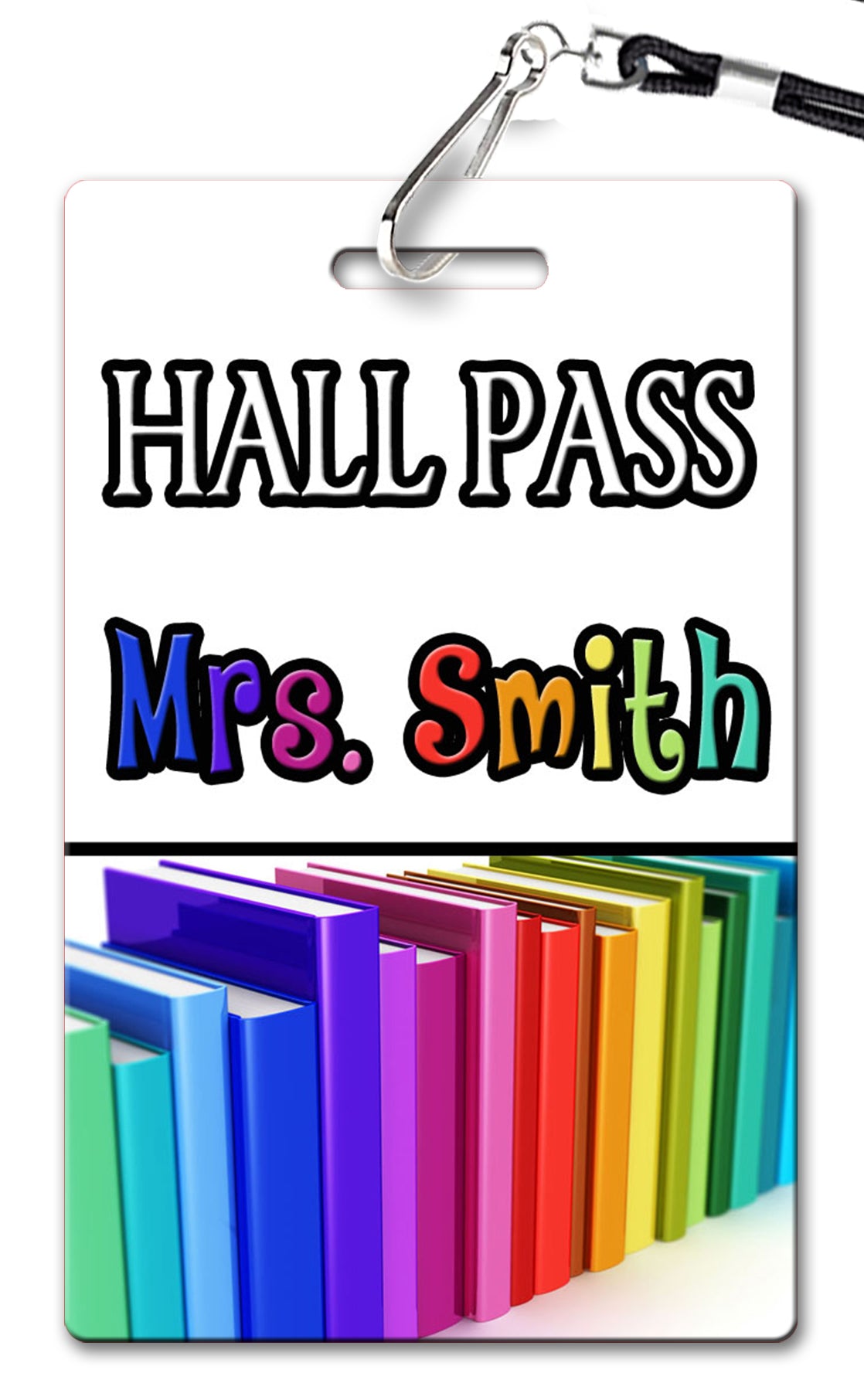 Books Hall Passes (Set of 10)
