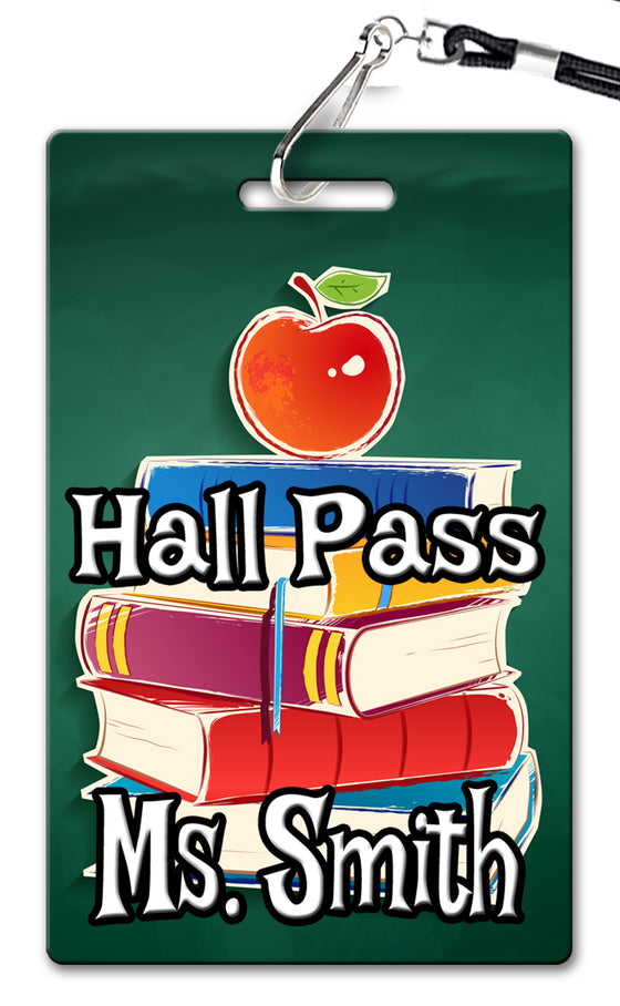 Stack of Books Hall Passes (Set of 10)