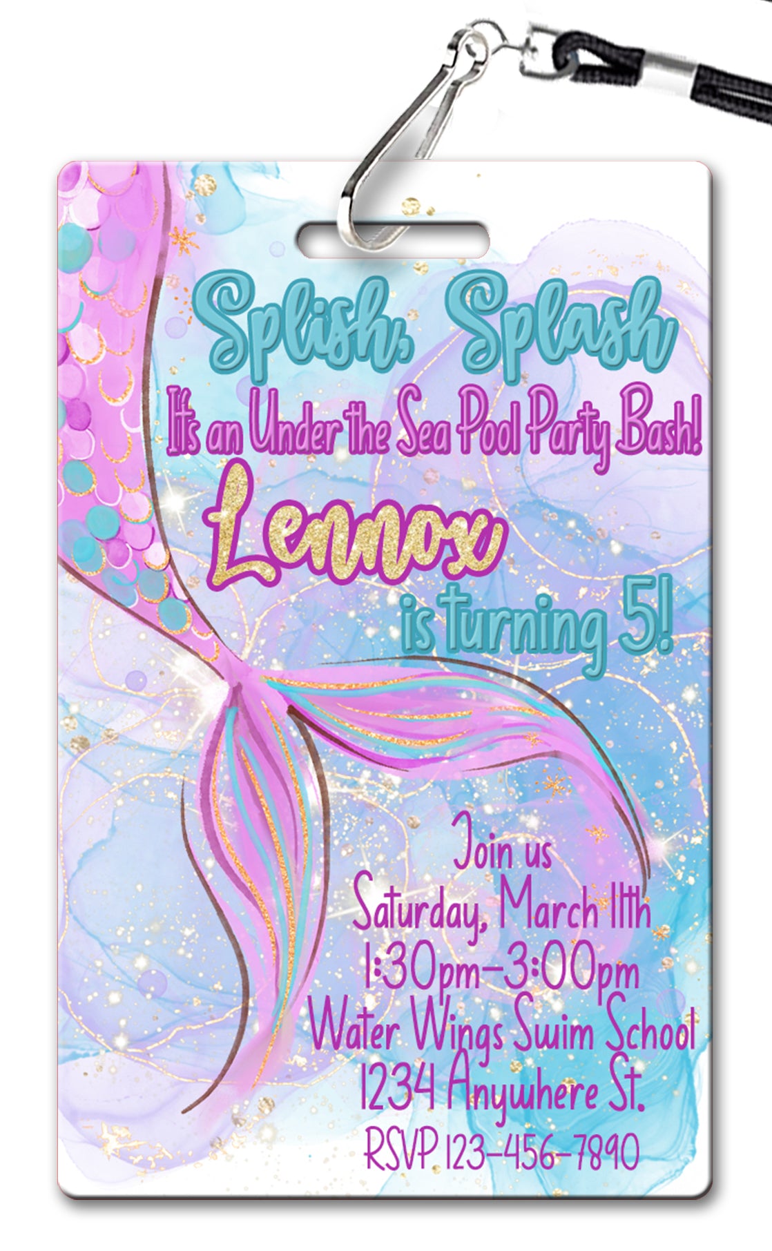 Mermaid Birthday Invitation