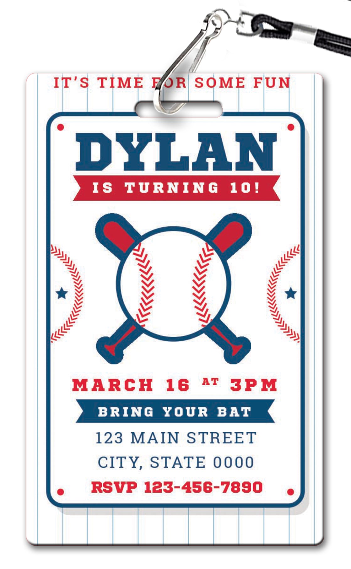 Baseball Birthday Invitation