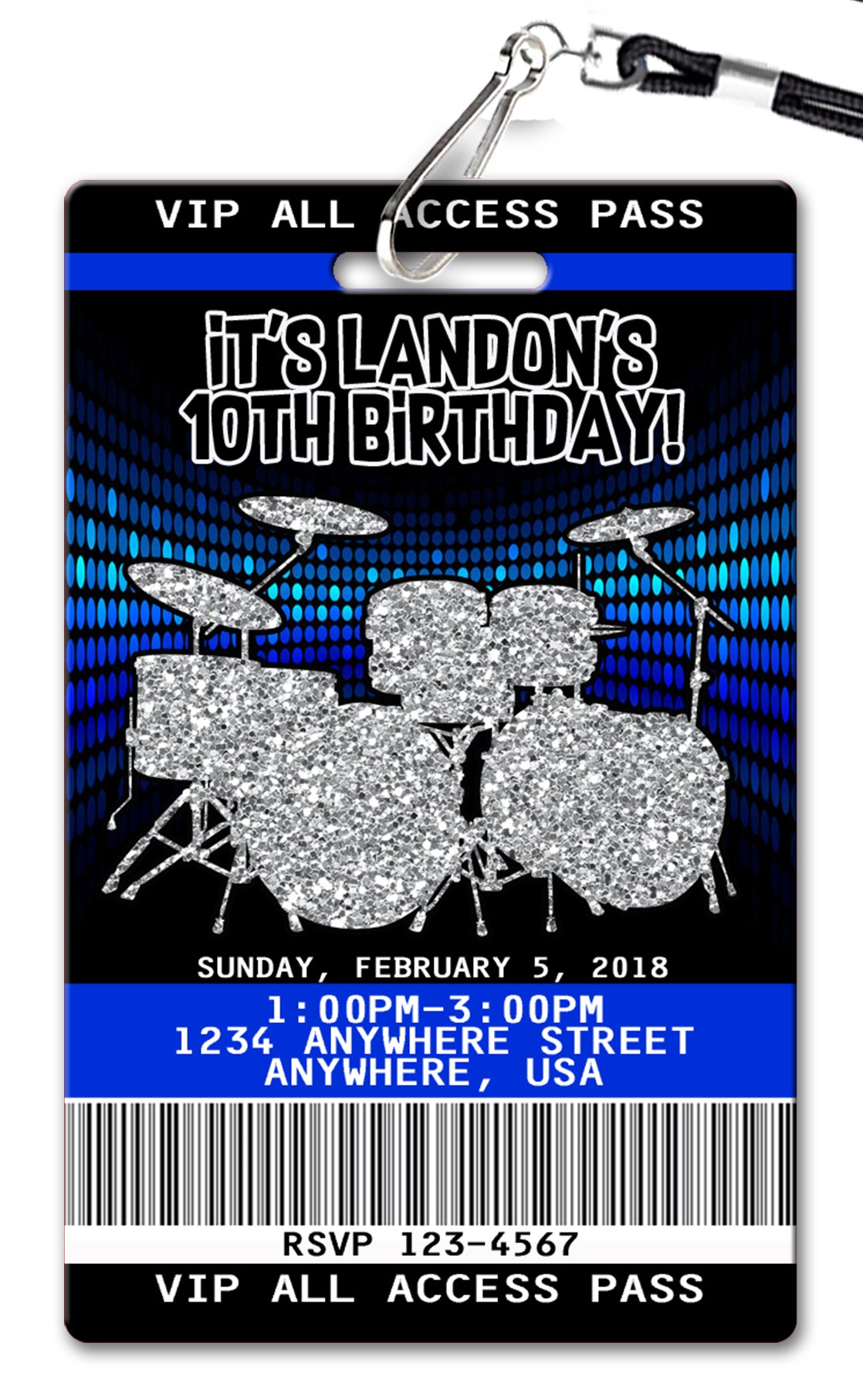 Rock Star Birthday Invitation