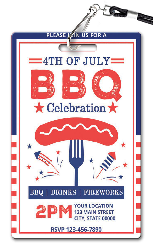 Fourth of July BBQ Invitation, 4th of July