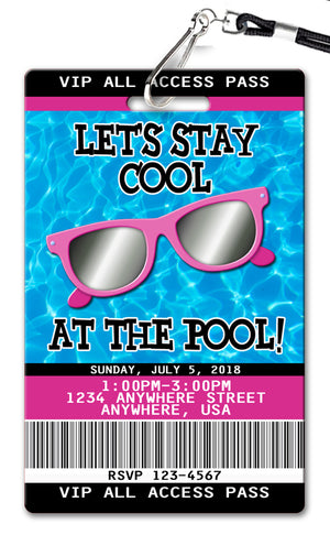 Pool Party Birthday Invitation