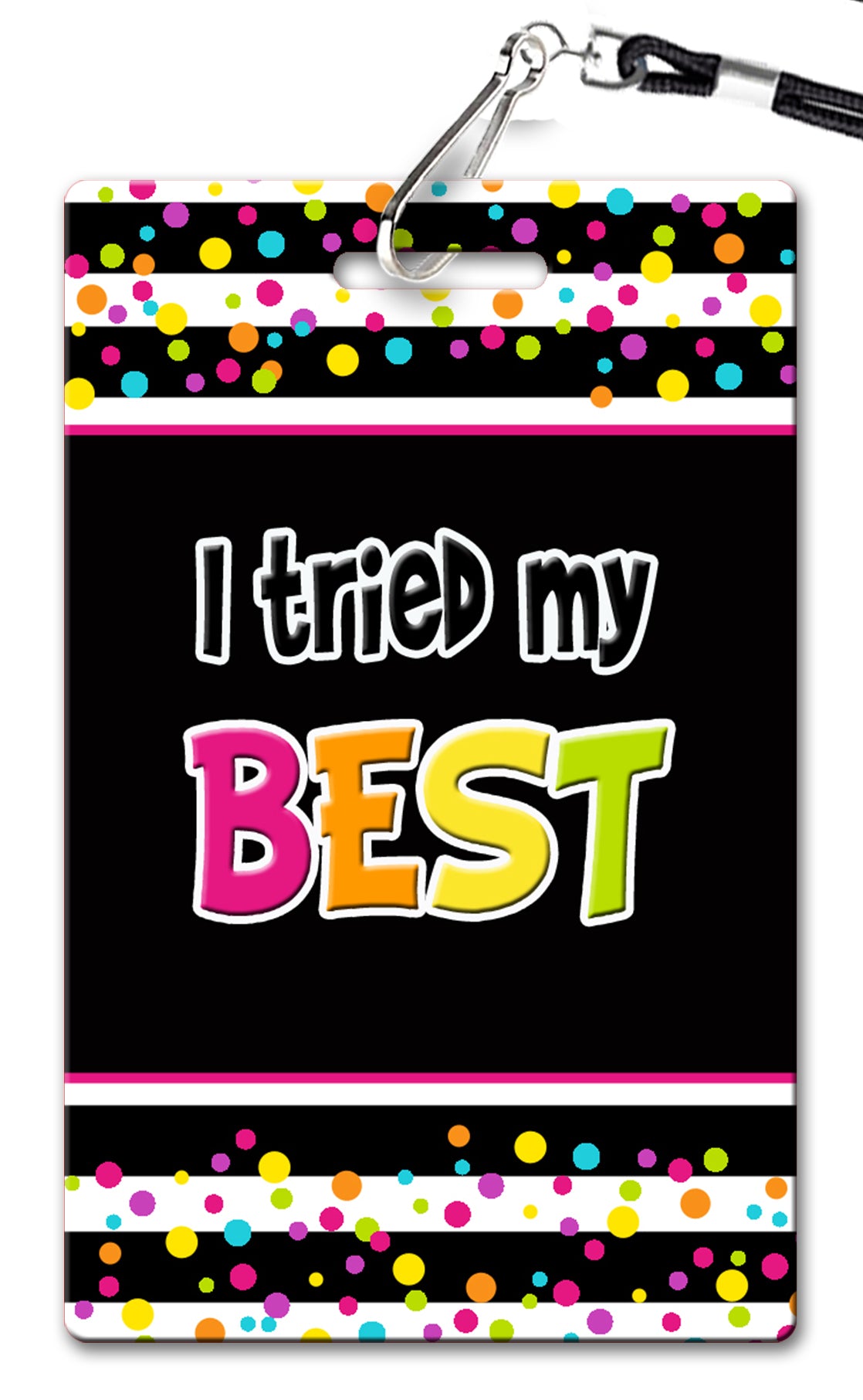 Neon Dots Theme Brag Tags (Set of 8)