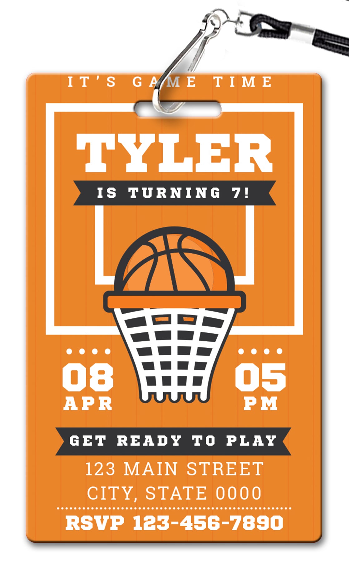 Basketball Birthday Invitation