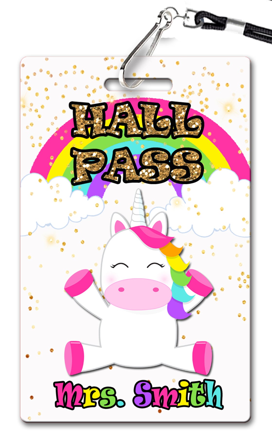 Rainbow Unicorn Hall Passes (Set of 10)