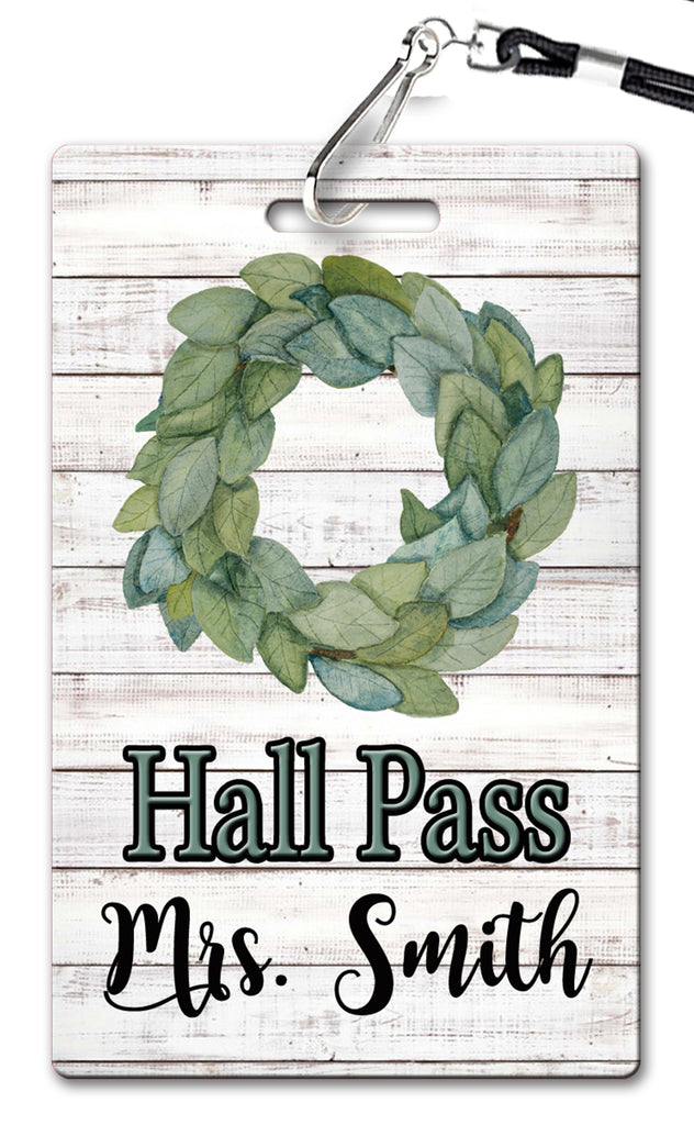 Magnolia Wreath Hall Passes (Set of 10)