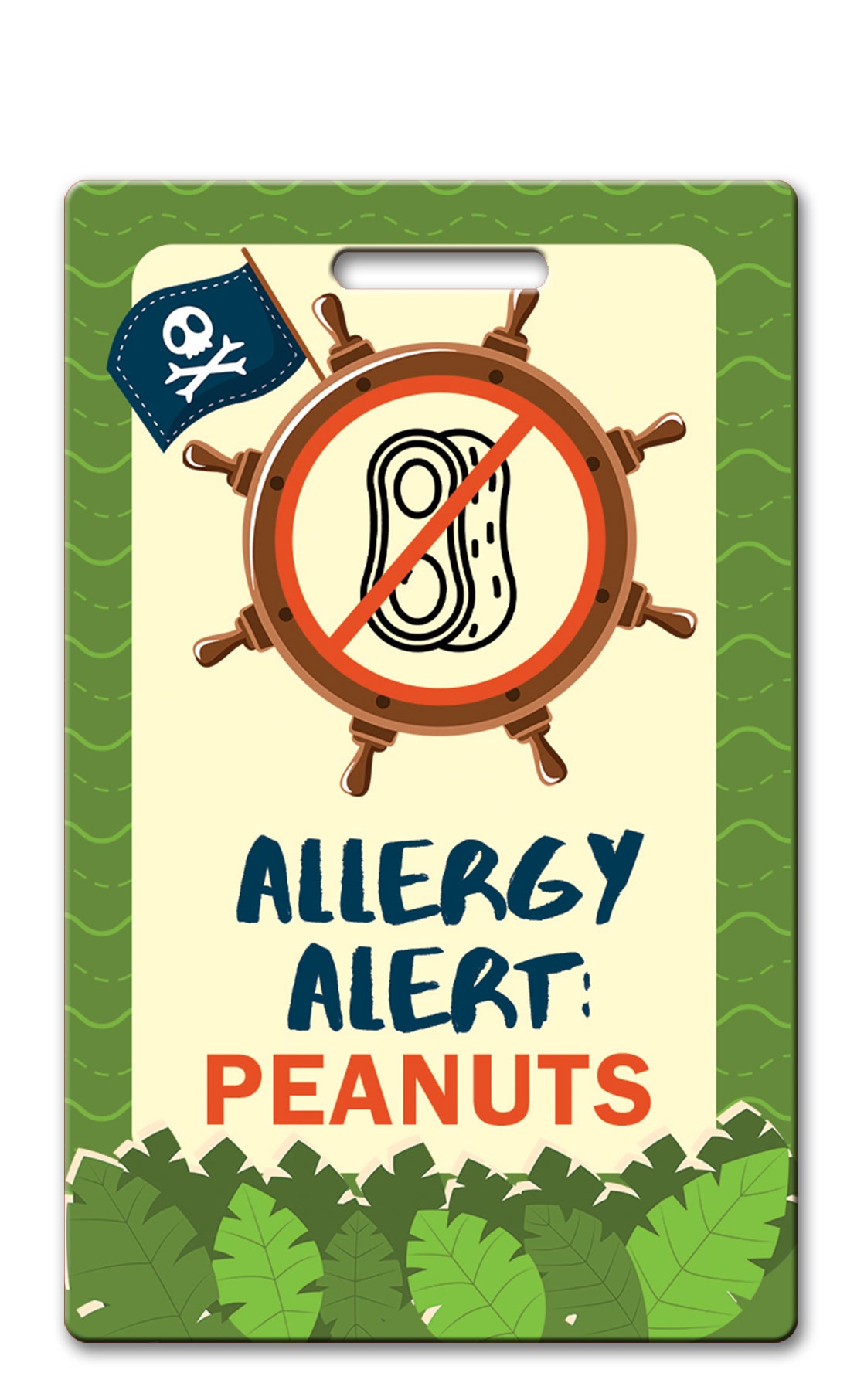 Pirate Backpack Allergy Name Tag - PVC Invites - VIP Birthday Invitations pirate-backpack-allergy-name-tag-pvc-invites-vip-birthday-invitations