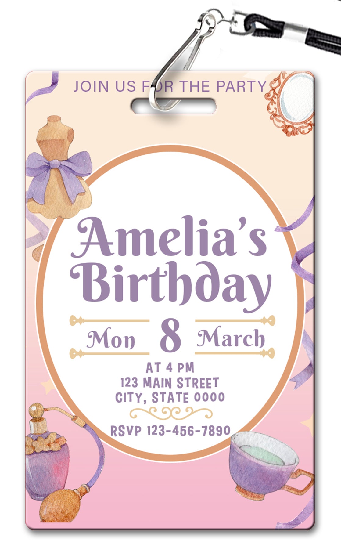 Pvc Invitation Princess Birthday Invitations - PVC Invites - VIP Birthday Invitations