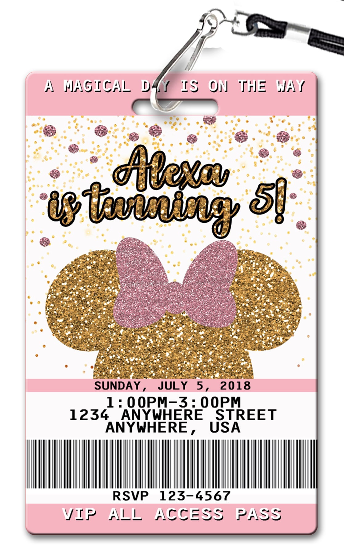 Minnie Mouse Birthday Invitation