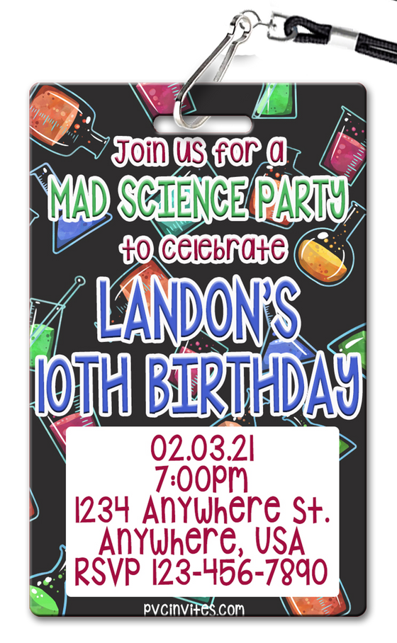 Science Birthday Invitation
