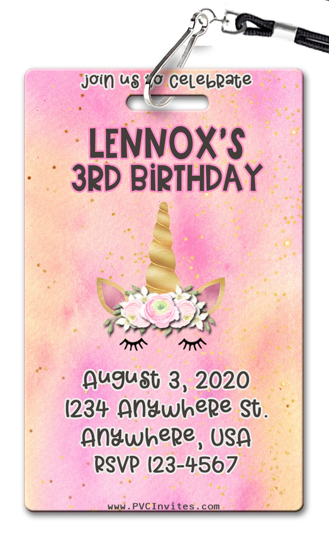 Unicorn Birthday Invitation