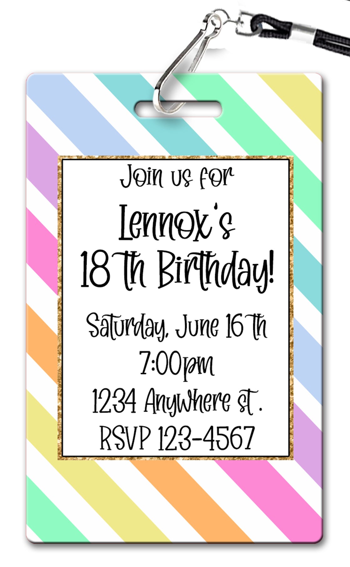 Varsity Birthday Invitation